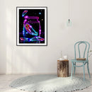 5D DIY Diamond Painting Kits Purple Feather Full Round Drill Wall Decor Art