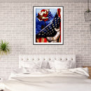 5D Diamond Painting USA Independence Day Full Round Drill DIY Home Picture Ki