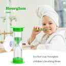 3min Hourglasses Children Teeth Brushing Timer with Suction Cup (Green)