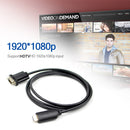 4ft HDMI to VGA Adapter Male to Male Cord HDCP 1.2 1080P for PC Projector HDTV