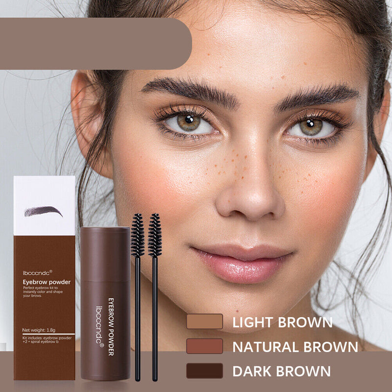 Eyebrow Stamp Shaping Brow Stencils Powder Kit Natrual Hair Line Lasting Co