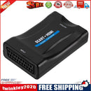 1080P SCART to HDMI-compatible Audio Video Converter + USB A to DC Cable fo