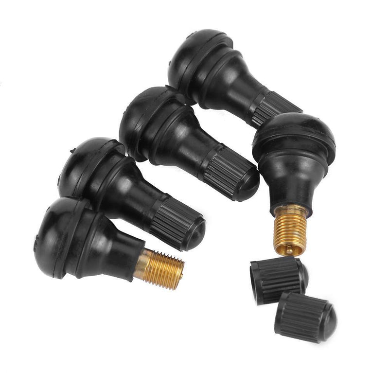 TR412 Snap-in Rubber Tubeless Tire Valve Stems for Car Motorcycle (10pcs) Newly