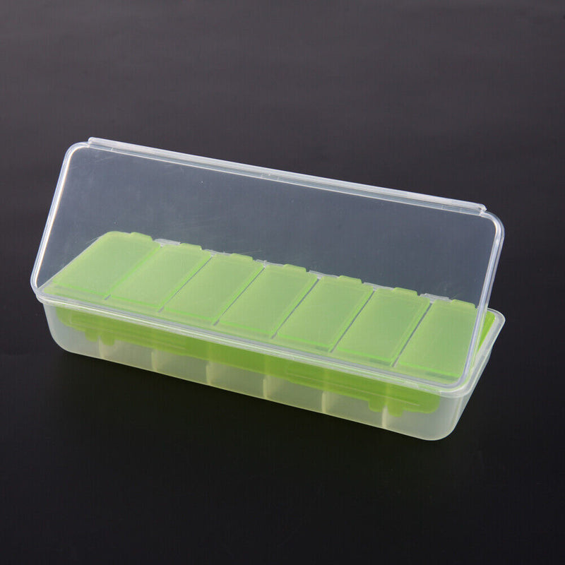 Large Travel Pill Cases Portable 7-Day Medicine Box Tablet Container(Green)