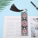 DIY Special Shaped Diamond Painting Colorful Flower Leather Tassel Bookmark Gift