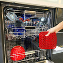 Air Fryer Liner Pad Silicone Baking Anti Slip Steamers Mats (Red 8.5in) Newly