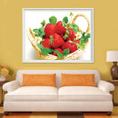 A Basket of Strawberries 5D DIY Diamond Painting Cross Stitch Rhinestone Embroidery Meuse