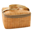 Keep Warm Cooler Bags Lid and Handle Waterproof Rattan Bag Wicker Picnic Basket