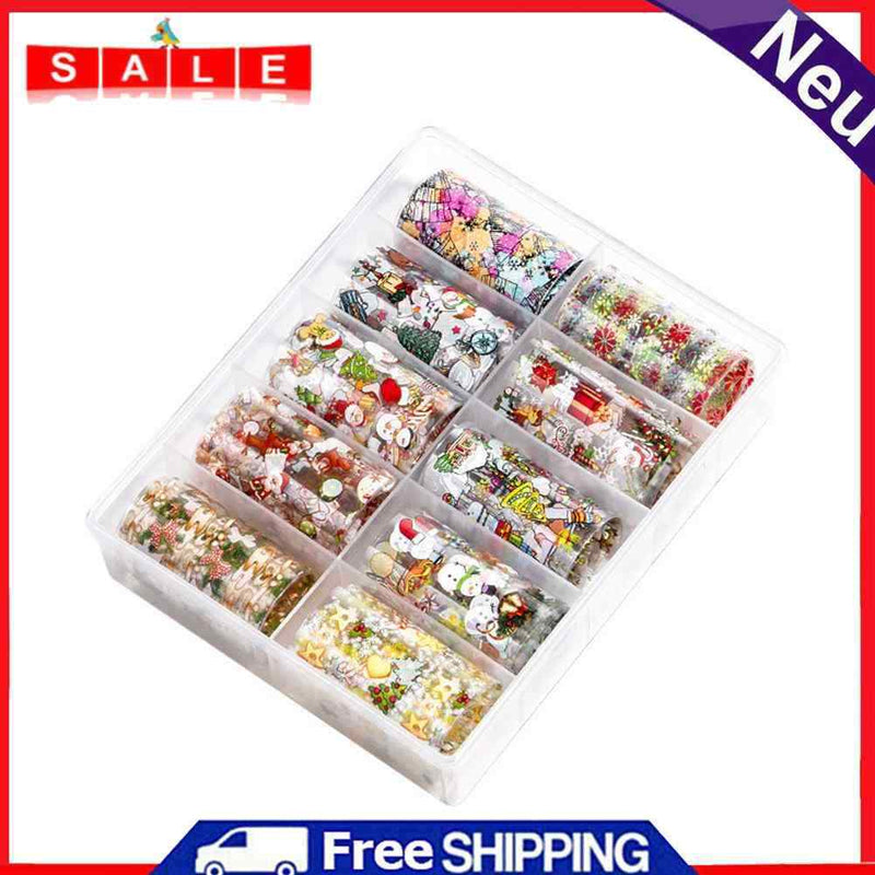 Transfer Foil Nails Stickers Adhesive Manicure Tips Pattern Decals DIY Nail Art