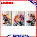 3 Zebra Oil Paint By Number DIY Animal Picture Home Decoration Gift Color Panels