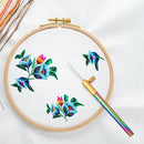 Aluminum Alloy Embroidery Needle Crochet Hook DIY Craft Tool Set w/Handle Newly