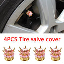 4x Car Rhinestone Wheel Tire Valve Caps Auto Tyre Rim Stem Air Cover (Pink)