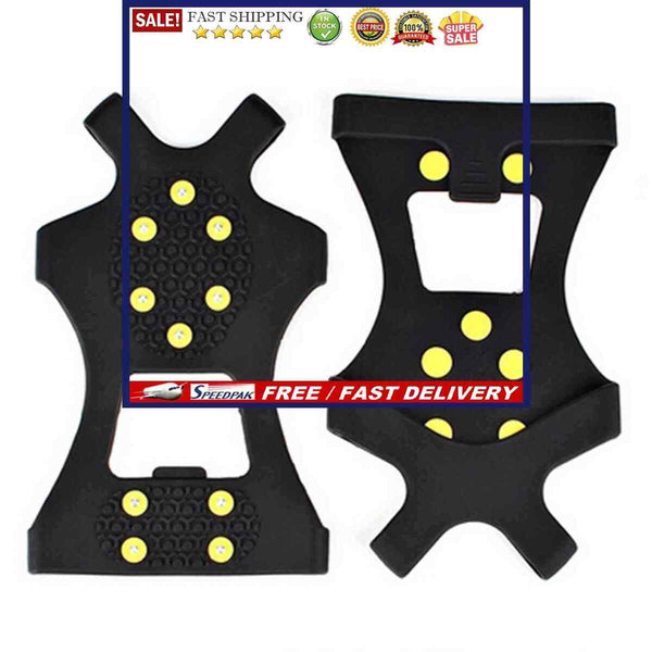 10 Spikes Crampons,Mountaineering Anti-Slip Ice Cleats Traction Stretch Foo