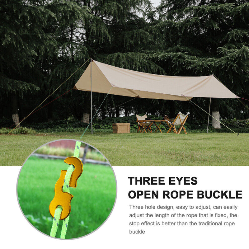 20pcs Outdoor Camping Tent Parachute Cord Rope Buckle Fastener (Orange) Newly