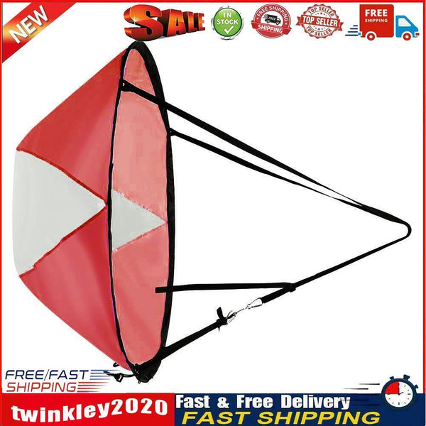 Foldable Kayak Boat Wind Sail Paddle Sailing Canoe Boat Wind Window (Red) Newly