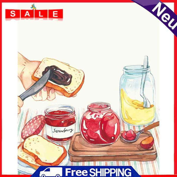 DIY Digital Picture Kit Cartoon Snacks Frameless Oil Painting By Number Artwork