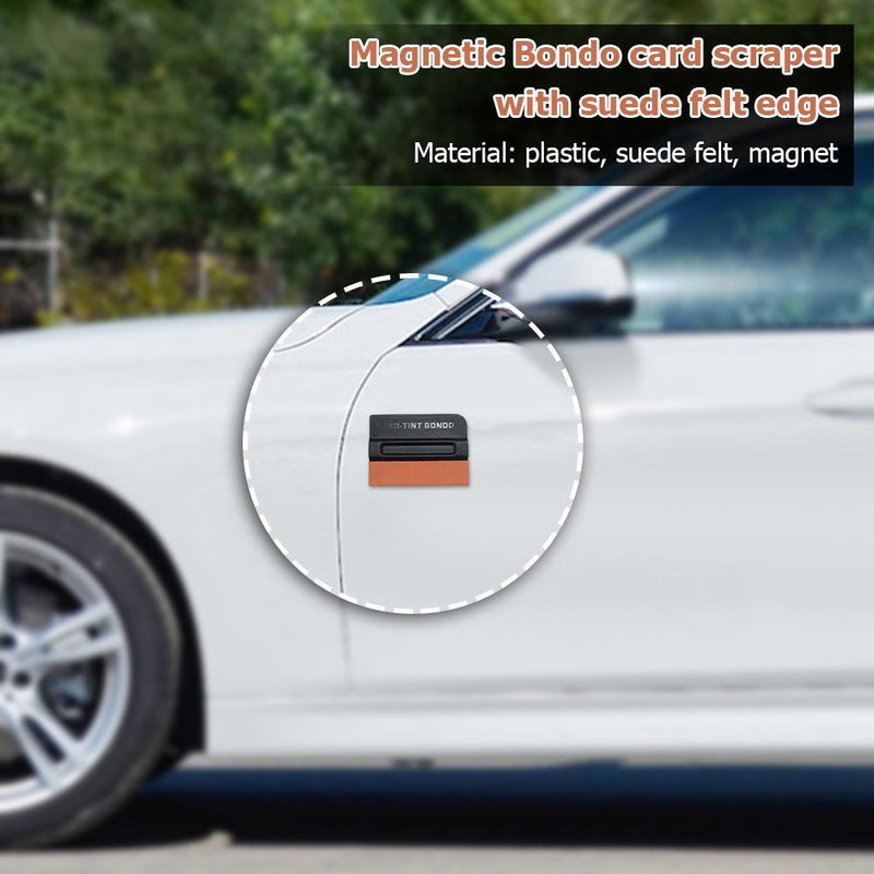 Magnetic Squeegee Scraper with Suede Felt for Carbon Fiber Film Car Vinyl Wrap