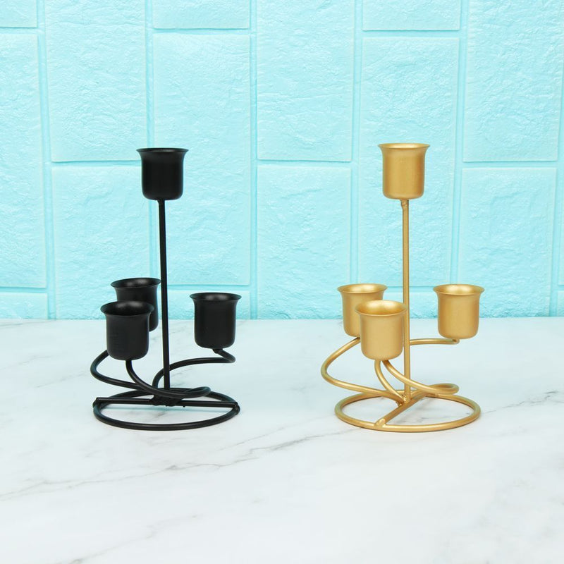 Wrought Iron Candelabra Metal Candle Stands Modern Style Candle Holders