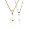 Women Jewelry Necklace Choker Long Chain Stainless Steel Lightning Pendant