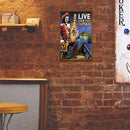 20x30cm Retro Pirate Rectangular Tin Painting Metal Wall Signs Plaque (B)