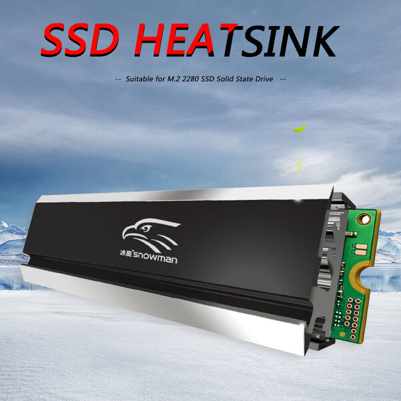 M.2 2280 SSD Heat Sink Cooler Thermal Pad Solid State Hard Disk Radiator Newly