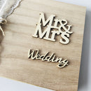 Wedding Guestbook Signs Wood Guest Book Mrs Mr Photo Frame Decor (10 Pages)