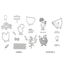 Transparent Silicone Chicken Egg Seal Embossing Metal Animal Paper Cut Card Mold