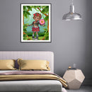 5D Diamond Painting DIY Cartoon Girl Full Round Drill Picture Home Decoration