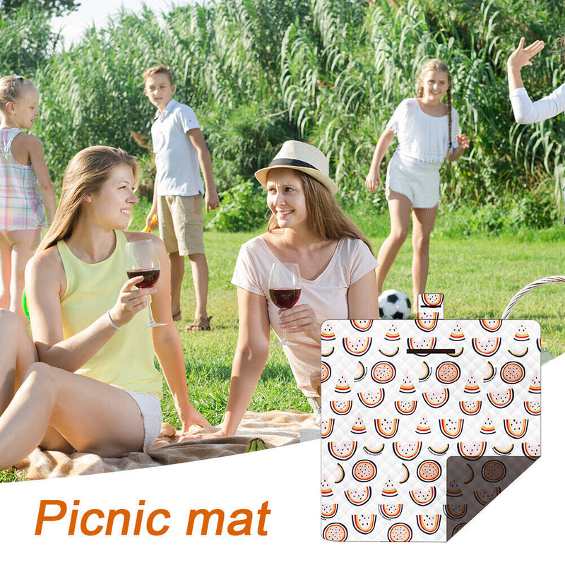 Outdoor Picnic Mat Thick Waterproof Hiking Beach Play Blanket (Watermelon)