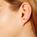 Christmas Tree Studs Earrings Bells Star Rhinestone Ear Jewelry (Style 2)