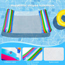Horizontal Striped Water Hammock Reusable Inflatable Pool Floats Recliner Newly