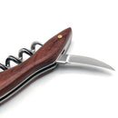 Portable Stainless Steel Wine Bottle Opener Wooden Handle Screw Corkscrew
