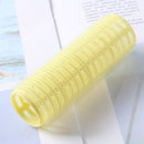 Self Grip Hair Rollers DIY Hairdressing Self-Adhesive Curling Rod (Yellow) Newly