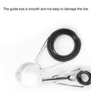 7pcs Fishing Rod Guides Top Ring Circle Pole Repair Kit Line Guides Eyes Sets