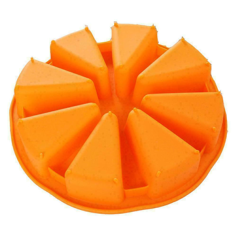 8-Triangle Round Silicone Cake Pan Tins Muffin Pizza Mould Baking Pastry V6Q4