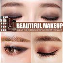 Professional Eye Brow Waterproof Stamp Shaping Kit for Women Makeup (Black)