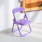 Mini Mobile Holder Creative Folding Chair Table Cell Phone Stand (Purple) Newly