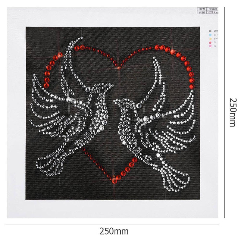 5D DIY Fluorescent Diamond Painting Pigeon Cross Stitch Embroidery Mosaic