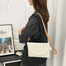 Straw Clutch Handbag Summer Beach Woven Envelope Crossbody Purse (White 1)