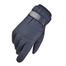 1 Pair Fleece Outdoor Cycling Gloves Touch Screen Waterproof Gloves (Blue)