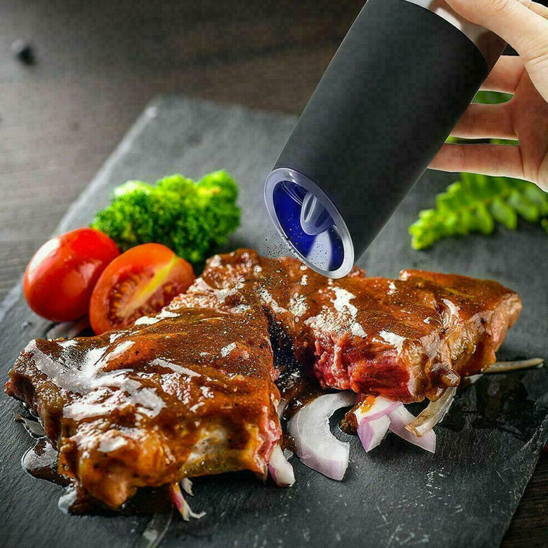 Electric-Auto Salt Pepper Mill Set Grinder Shaker Steel Y0H1 Kitchen Tool R2Y0