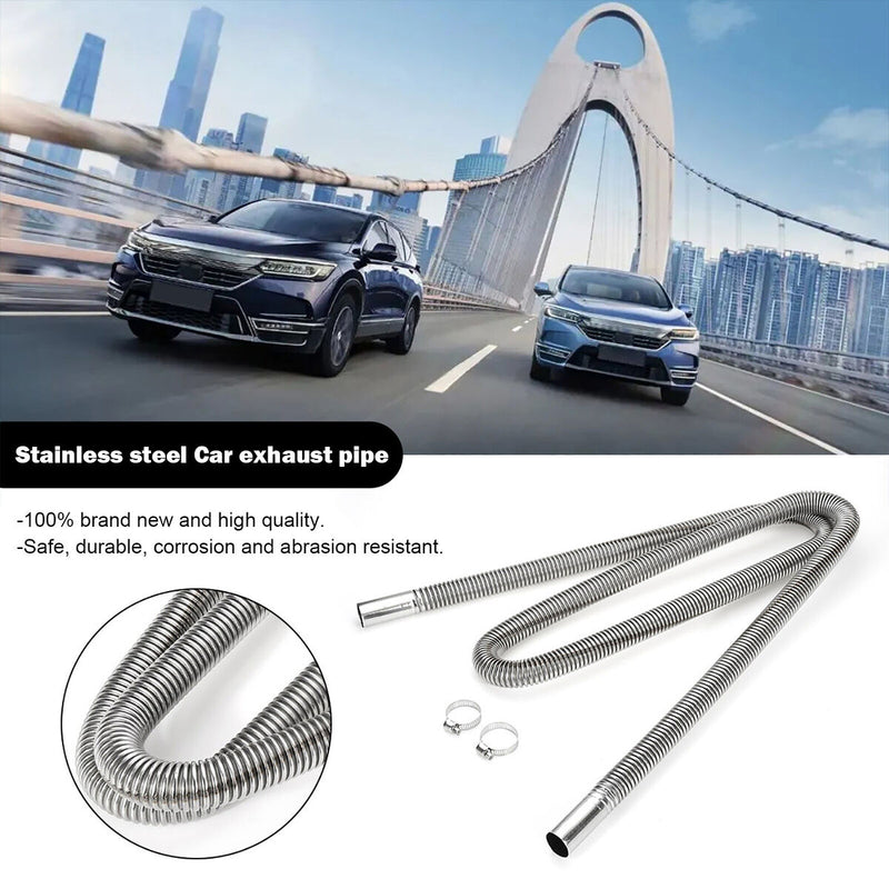 Parking Air Heater Pipe 2.5cm Inner Stainless Steel Exhaust Pipe Car Tool