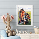 Full Cross Stitch Western Knight Kit Cotton 3 Beaches Stamped Artwork Home Decor