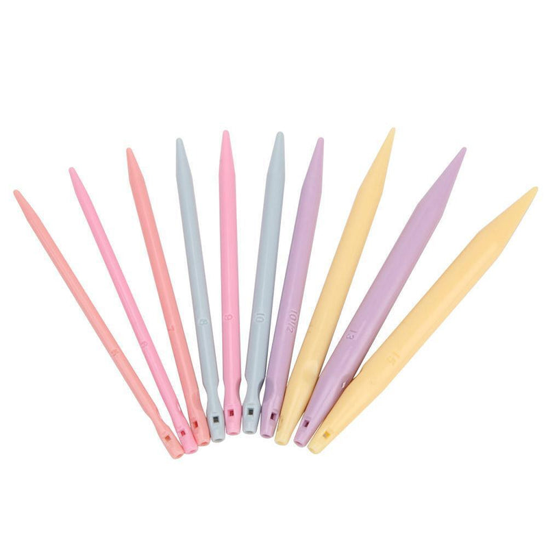 10 Pairs Plastic Change Head Circular Knitting Needle Ring Set DIY Woven Tools