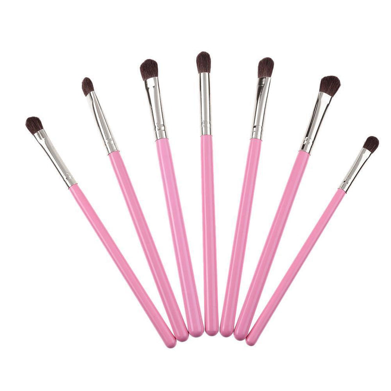 7pcs Soft Hair Wood Handle Eyesshadow Brush Cosmetics Makeup Brushes Set (C)