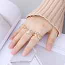 Elegant Bohemian Opal Rings Set Knuckle Midi Crown Finger Rings Moon Star
