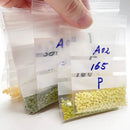 100pcs/lot Art Beads Storage Bag Clear Plastic Writable Recloseable Kits 5x7cm