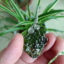 Energy Stone Necklace Pendant Torque Jewelry Moldavite Mineral Crystal A1P9