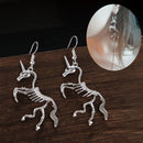 Lady Wedding Party Novel Skeleton Drop Earrings Horse Pendant Dangle Earrings