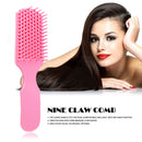 Nine Claw Comb Scalp Massage Brush Anti-static Hair Styling Comb (Pink)